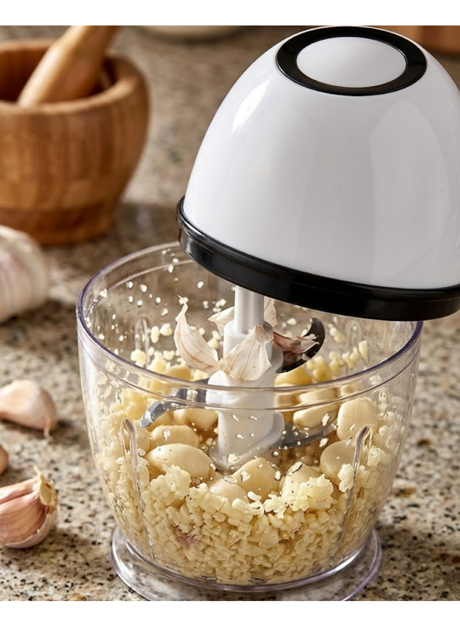Şarjlı Mini Mutfak Doğrayıcı 450 ML Sebze Sarımsak Soğan Doğrayıcı