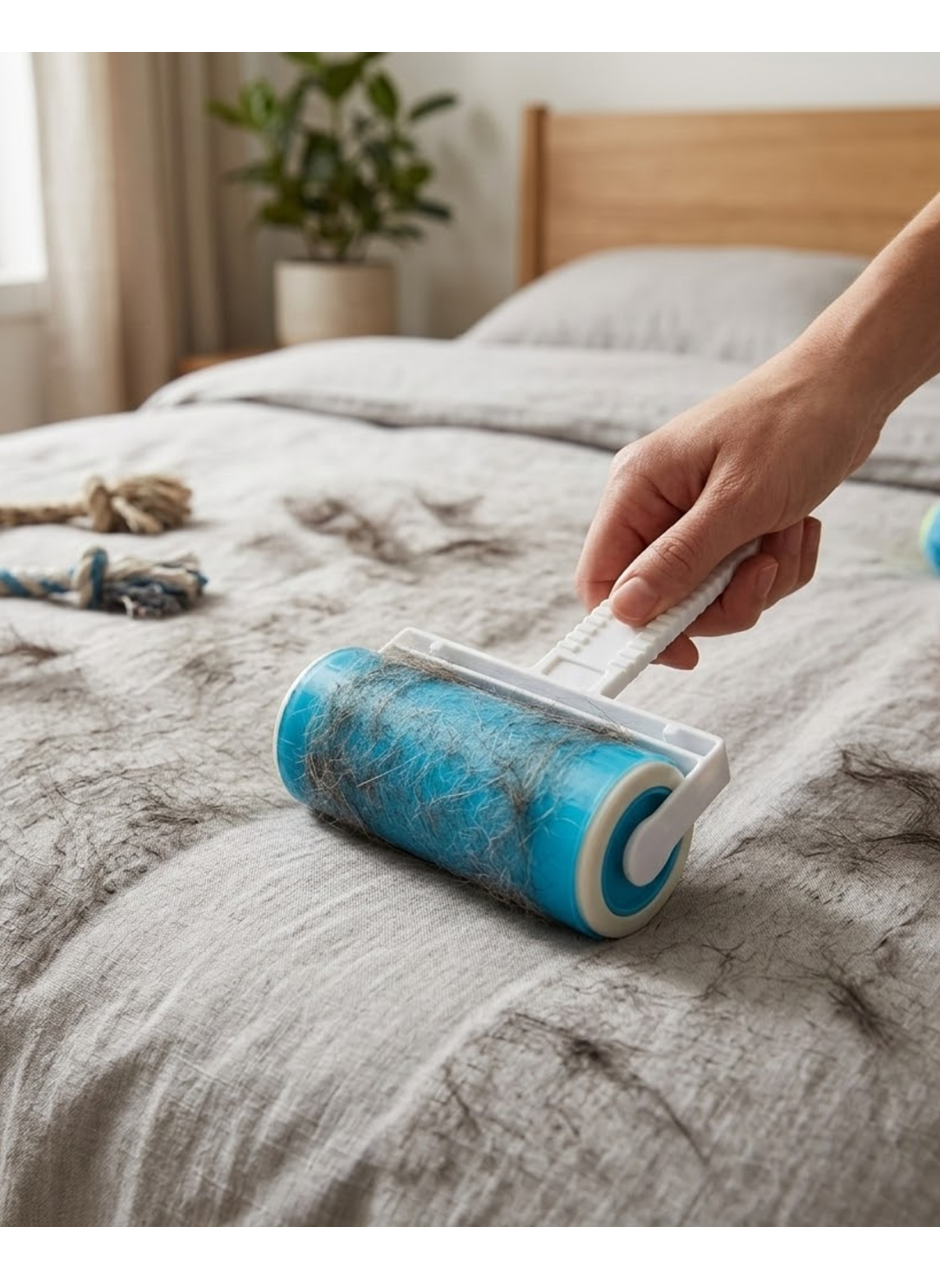 Evcil Hayvan Tüy Toplama Rulosu Kıyafet Koltuk Halı Temizleme Yıkanabilir Roller