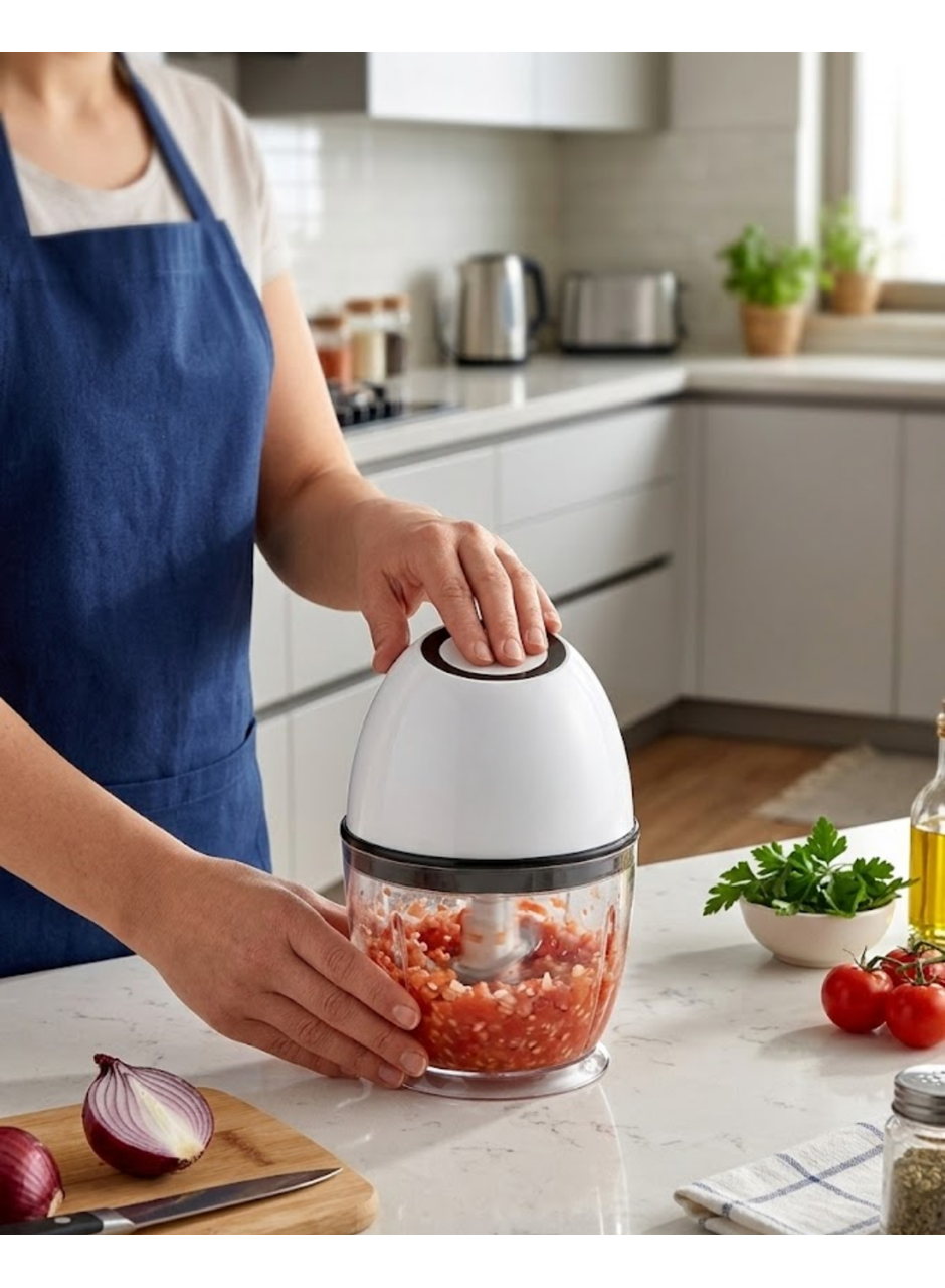 Şarjlı Mutfak Doğrayıcı 450 ML Sebze ve Sarımsak Doğrayıcı