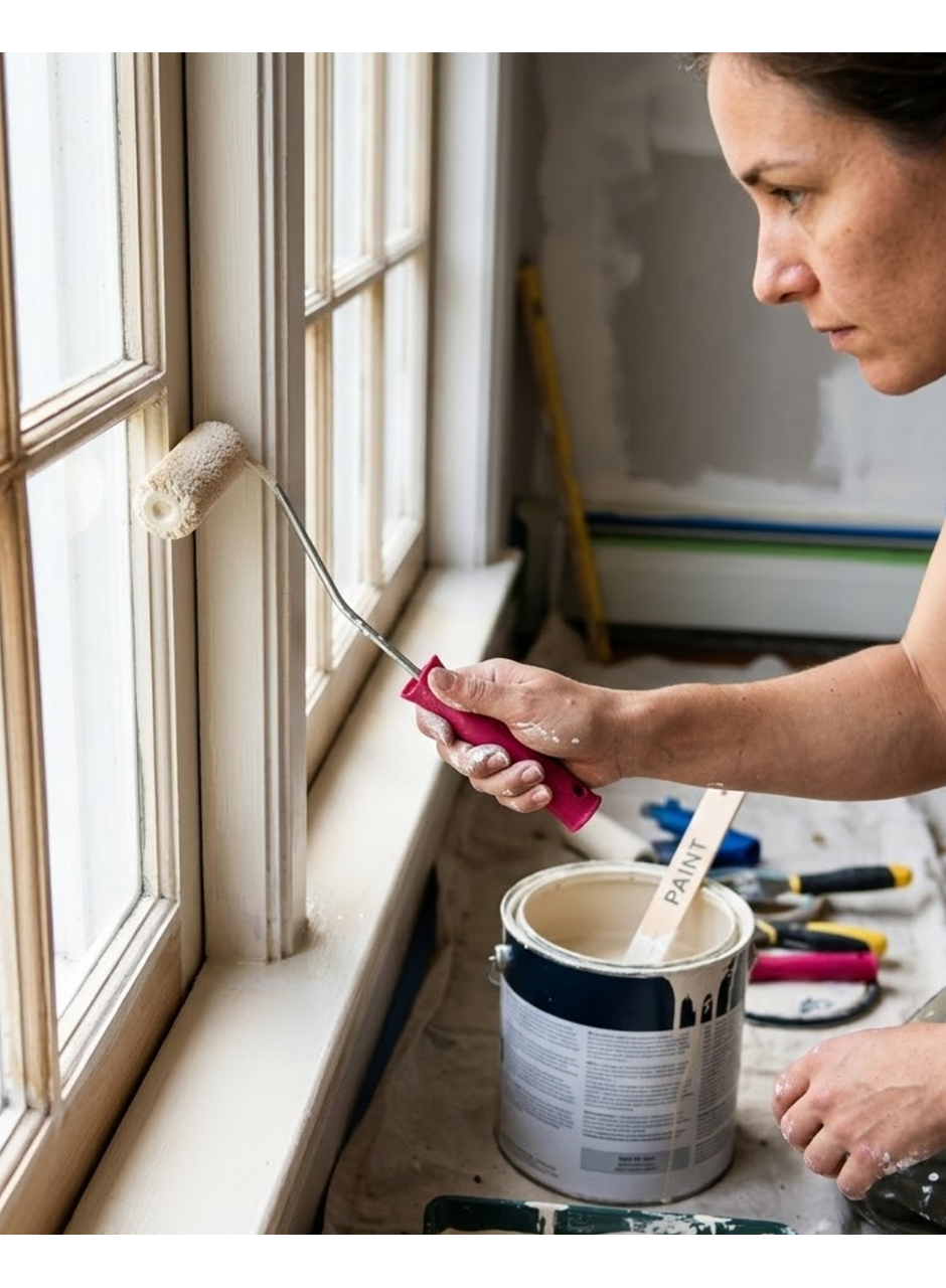 Dar Alan Boyama Rulosu 10 Cm Boya Fırça Seti 6 Adet Yedek Rulo Hediyeli