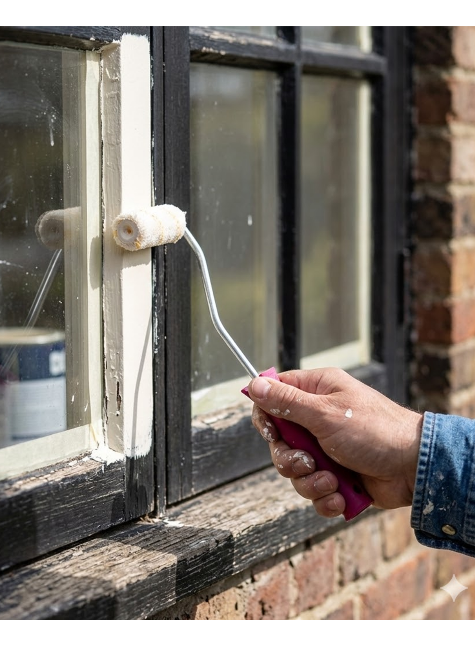 Mini Boya Rulo Seti 10 Cm Boya Fırçası 6 Adet Yedek Rulo Hediyeli Boya Uygulama Aparatı