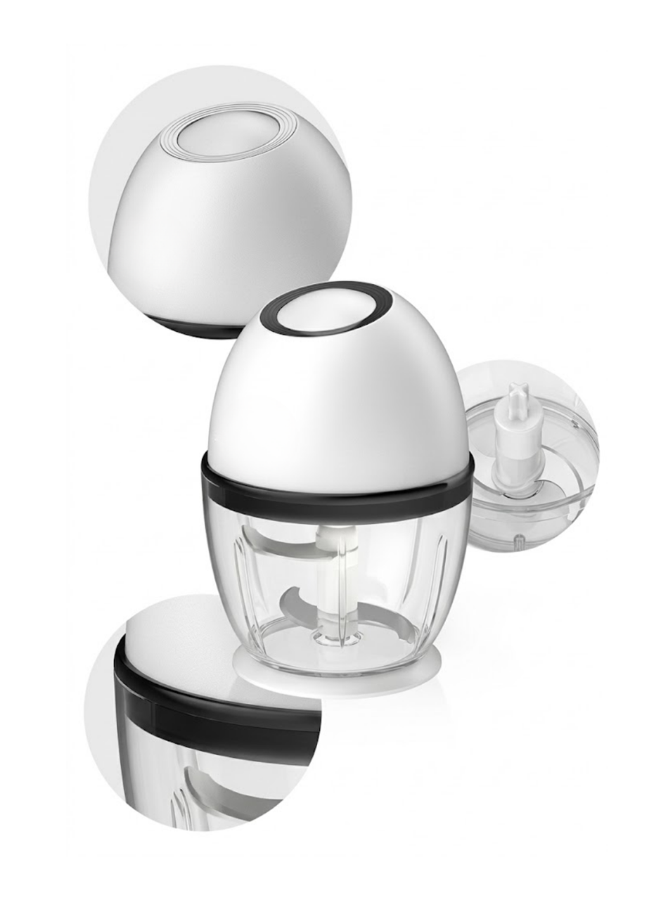 Kablosuz Mini Doğrayıcı 450 ML Şarjlı Sebze Doğrayıcı Paslanmaz Çelik Bıçaklı