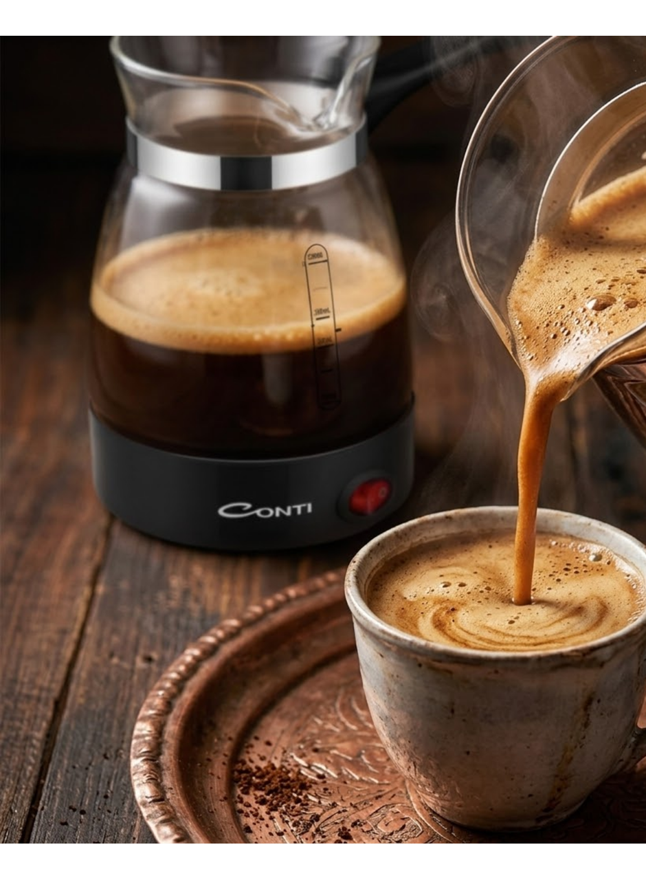 Elektrikli Cam Türk Kahvesi Makinesi 0.5 Litre 650W Kahve Yapma Makinesi