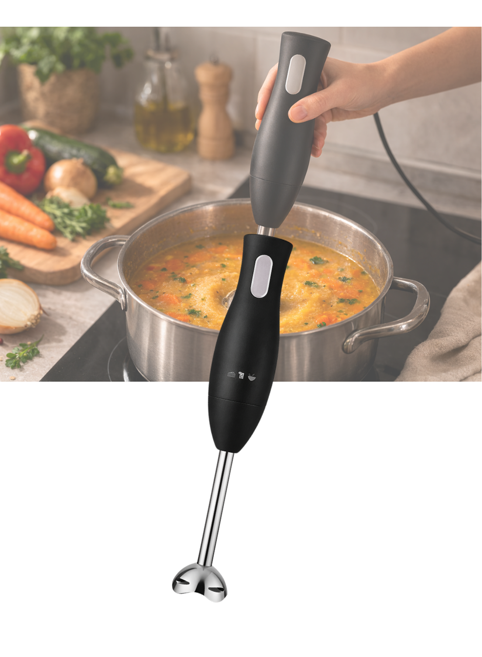 Paslanmaz Çelik Blender Ayağına Sahip Ergonomik El Blenderı