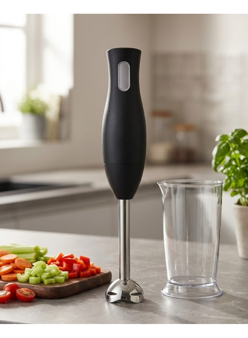 El Blenderı Paslanmaz Çelik Metal Ayaklı Ergonomik Tasarımlı Mutfak Blender