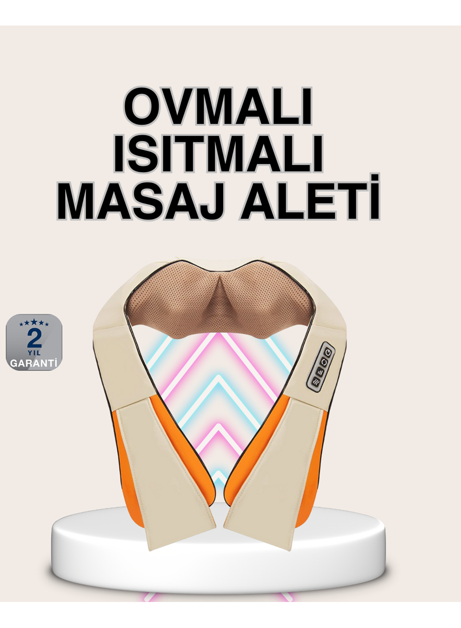 Bel Omuz Boyun Masaj Aleti Ovmalı Isıtmalı Kas Yorgunluğu Giderici