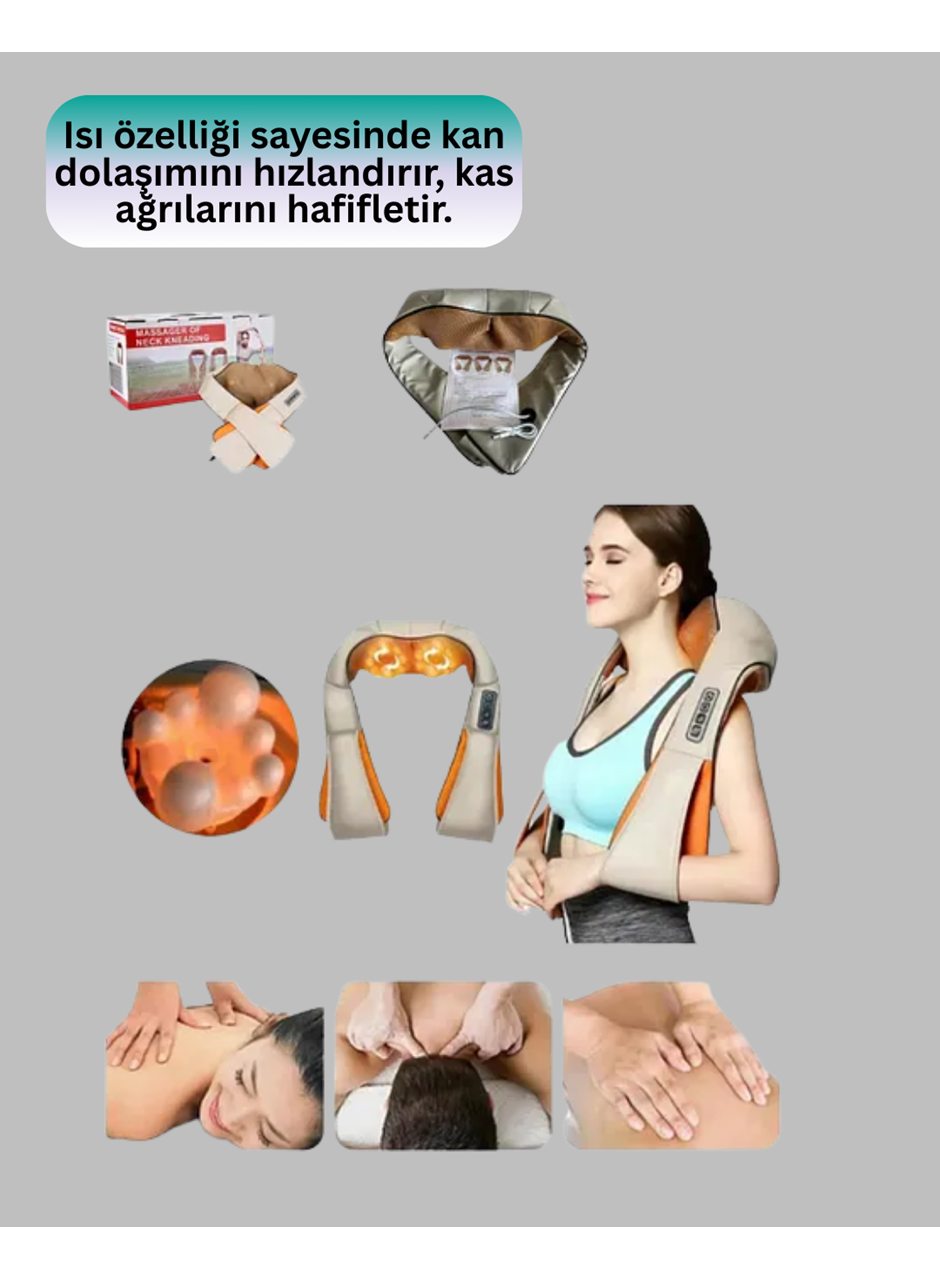 Isıtma Fonksiyonlu Ovmalı Boyun Omuz ve Vücut Masaj Cihazı Rahatlatıcı