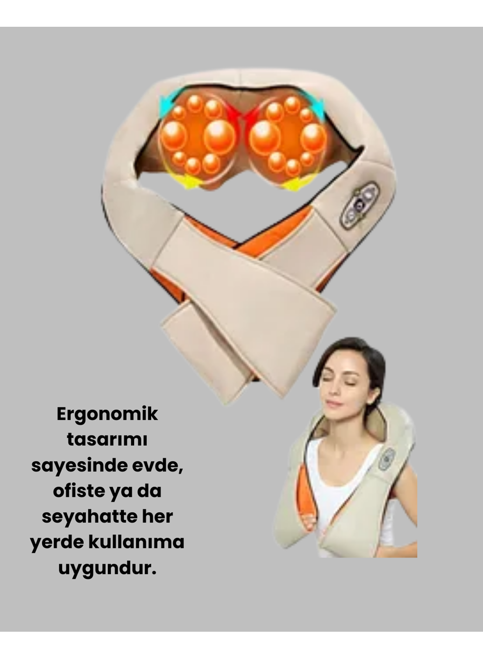 Isıtma Fonksiyonlu Ovmalı Boyun Omuz ve Vücut Masaj Cihazı Rahatlatıcı
