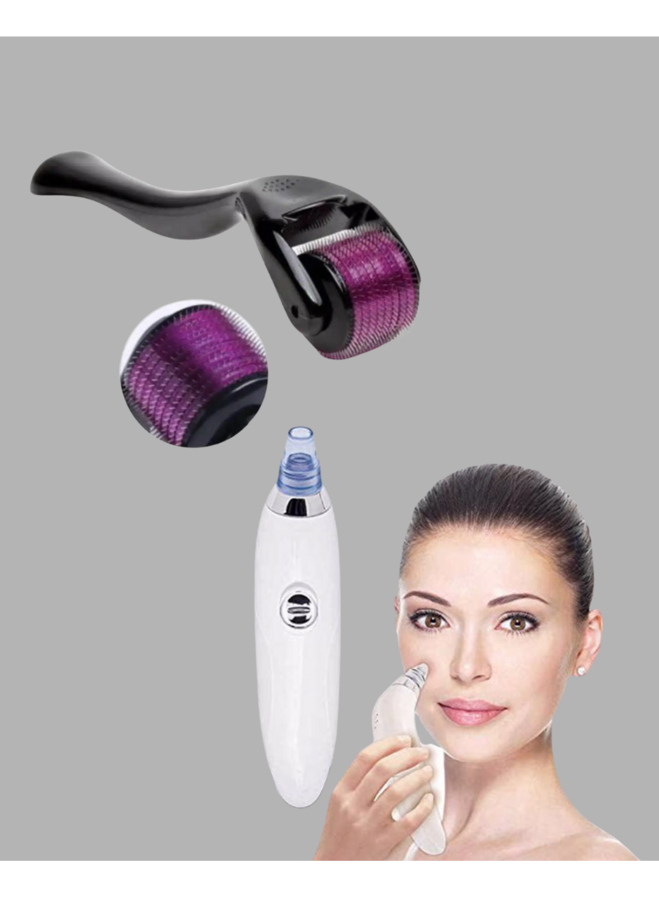 Dermaroller ve Vakumlu Siyah Nokta Temizleme Cihazı 2’li Cilt Bakım Seti - Lisinya