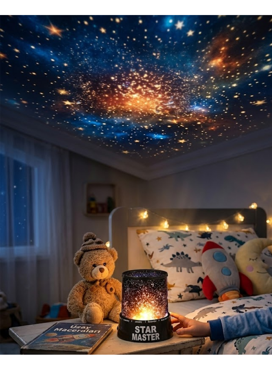 LED Yıldız Projeksiyon Lambası Romantik Oda Atmosfer Işığı