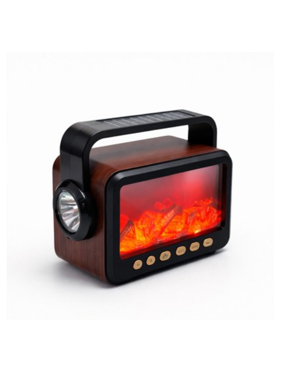 Şömine Efektli Bluetooth Hoparlör FM Radyo USB TF Kart Müzik Çalar