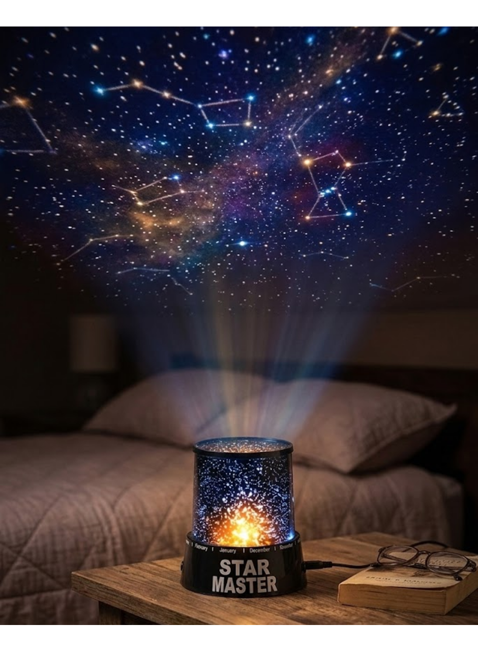 Star Projektör Gece Lambası Tavana Yıldız Yansıtan LED Işık