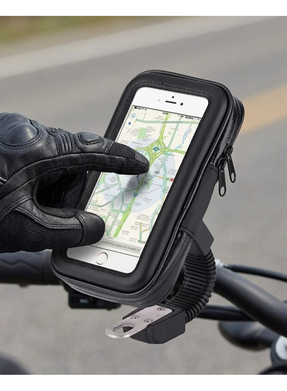 360 Derece Döner Su Geçirmez Bisiklet Telefon Tutucu Gidon Montaj Standı