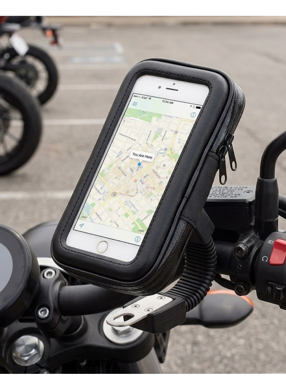 Su Geçirmez Motosiklet Scooter Telefon Standı Dokunmatik Ekranlı Bisiklet Tutucu