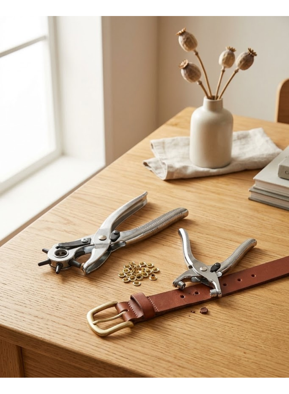 Kemer Delme Pensesi 2li Set Deri Ürünler İçin Pratik Delik Açma Aparatı