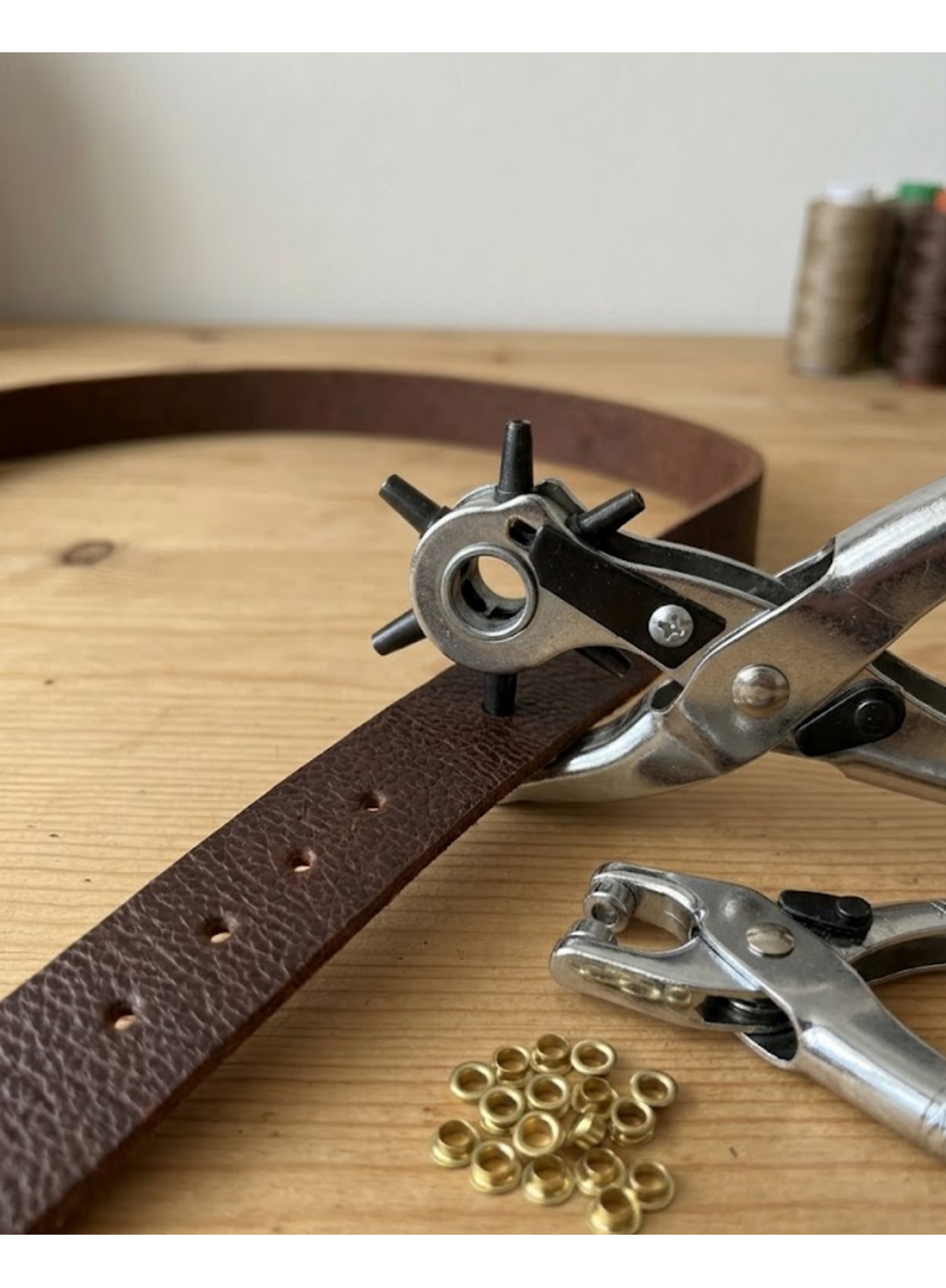 Deri Delme Aparatı 2li Kemer Çanta Ayakkabı Delme Pensesi Seti