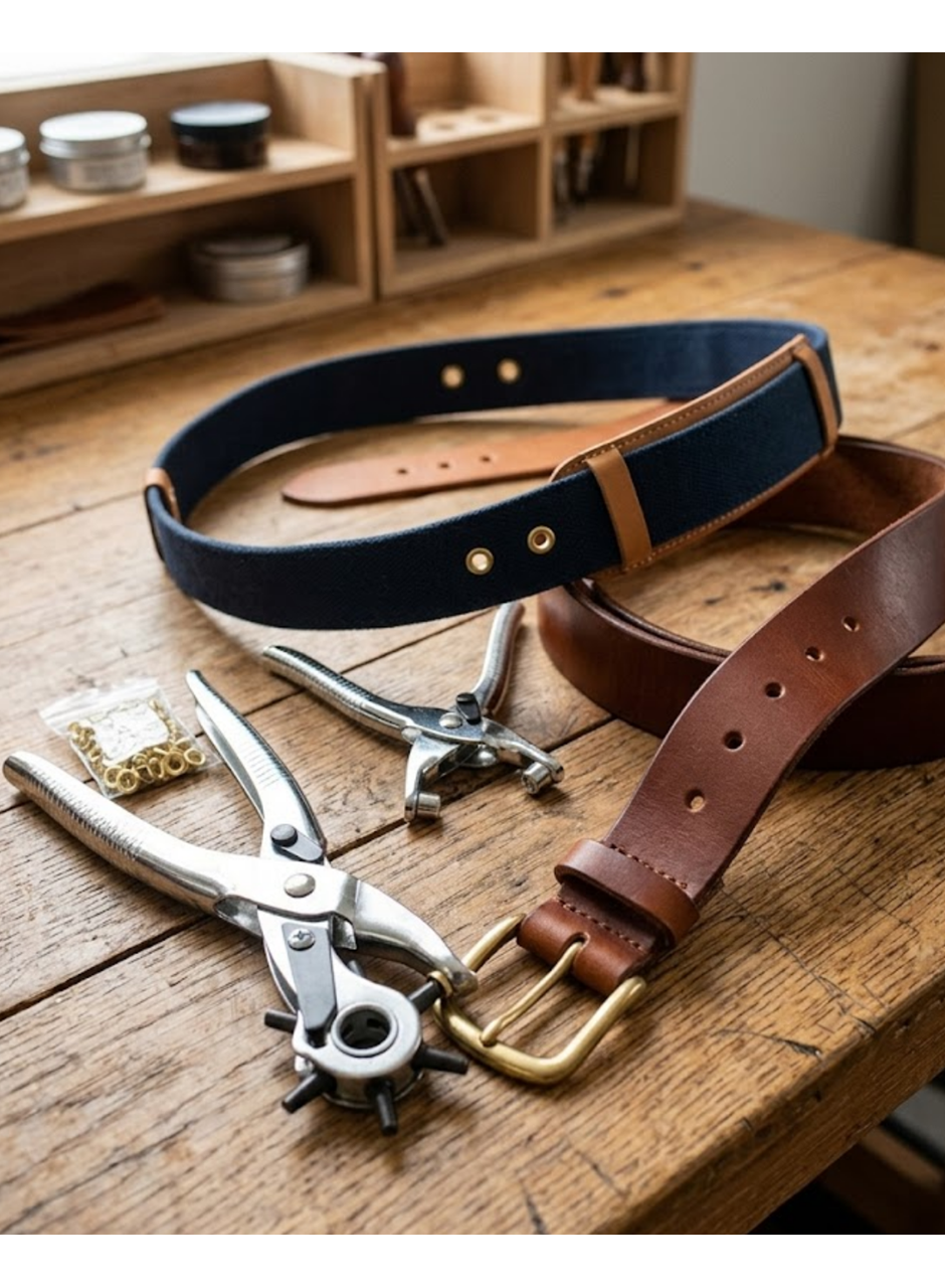 Kemer Delik Açma Aparatı 2li Set Deri Çanta Kayış Delme Aleti