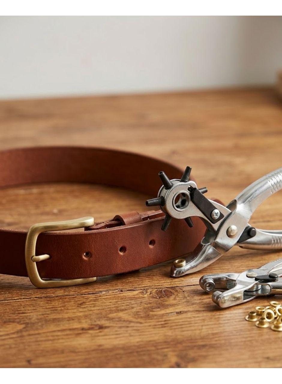 Kemer Delme Aparatı 2li Set Deri Kemer Çanta Ayakkabı Delme Pensesi