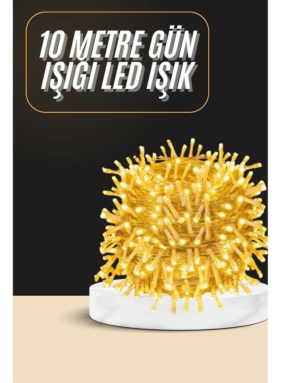 10 Metre Günışığı Led Işık Fişli Dekoratif Ortam Aydınlatması 3 Modlu Led Şerit Işık