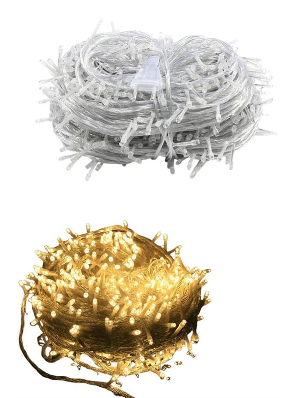 10 Metre Günışığı Led Işık Fişli Dekoratif Sarı Ton Aydınlatma 3 Modlu Led Şerit