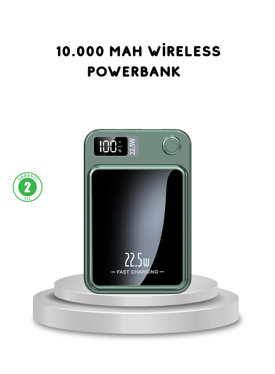 MagSafe Powerbank Kablosuz Şarjlı ve 22.5W Hızlı Şarj Destekli