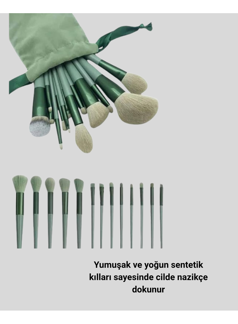 13 Parça Makyaj Fırça Seti – Ergonomik, Dökülme Yapmayan, Taşınabilir
