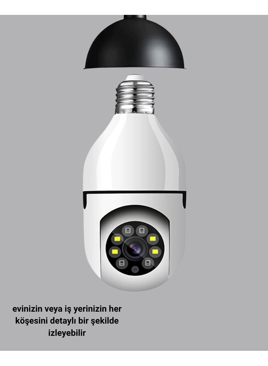 Akıllı Duy Kamera Gece Görüşlü ve Hareket Algılama Sensörlü