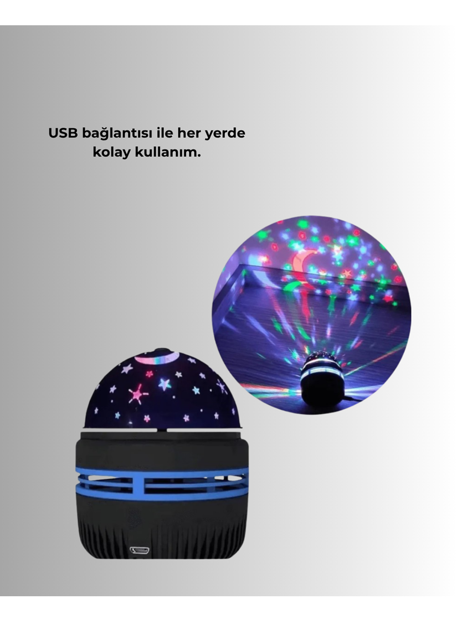 Galaxy Projektörlü Gece Lambası