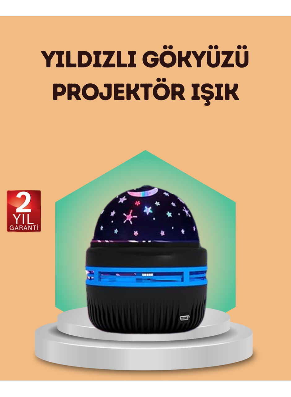 USB Galaxy Projektör Lamba – Romantik Atmosfer, Çocuk Odası, Parti ve Düğün Işığı