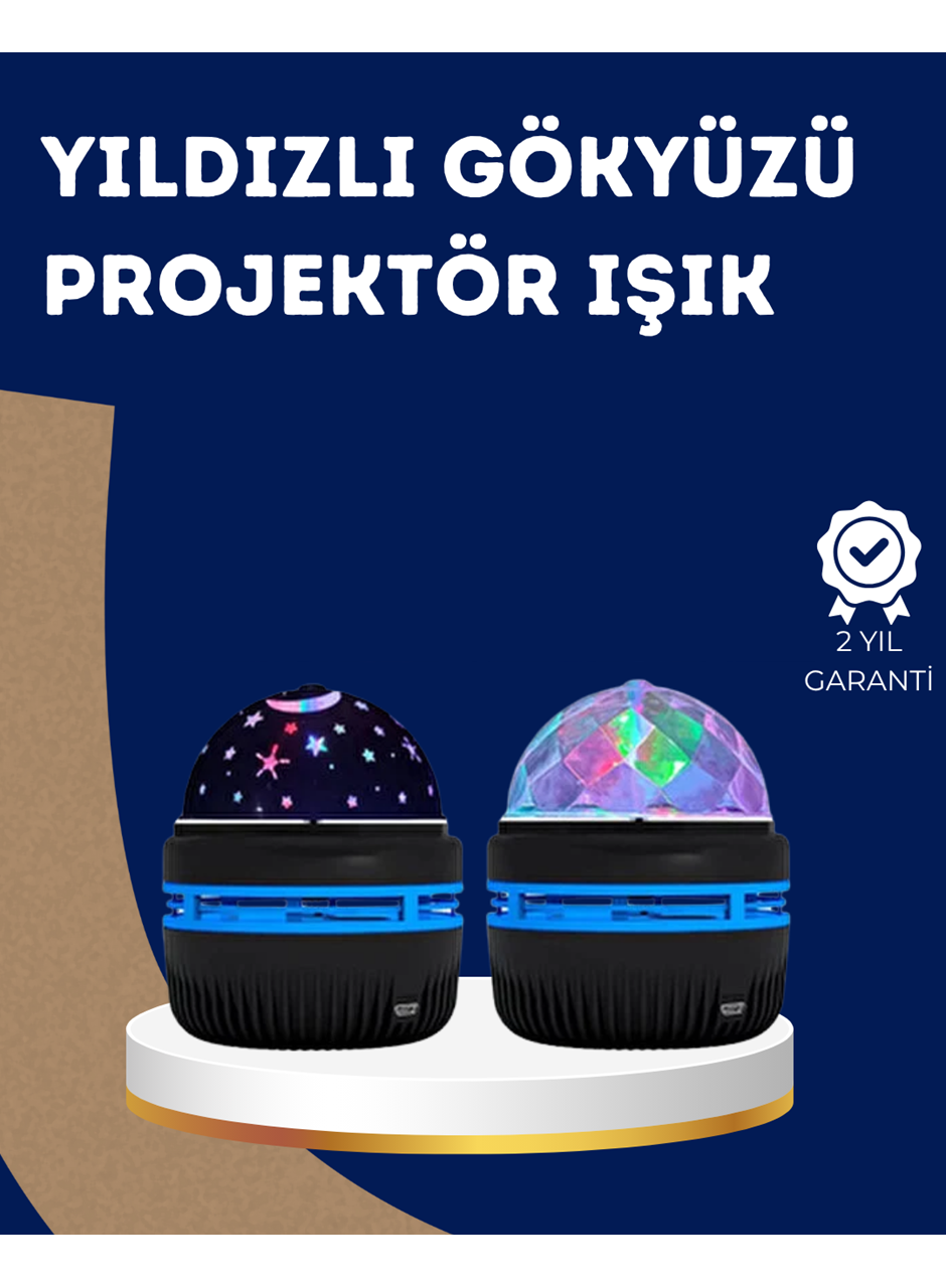 360° Dönen Galaxy Projektörlü Gece Lambası – Star Master Yıldızlı Gökyüzü Efekti