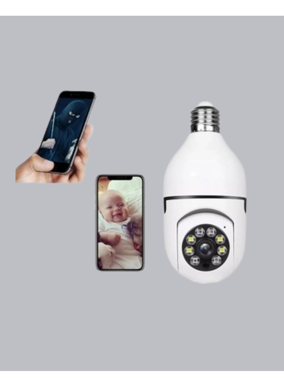 Tam Karanlıkta Görüntüleme Sağlayan 1080P Ampul Güvenlik Kamerası