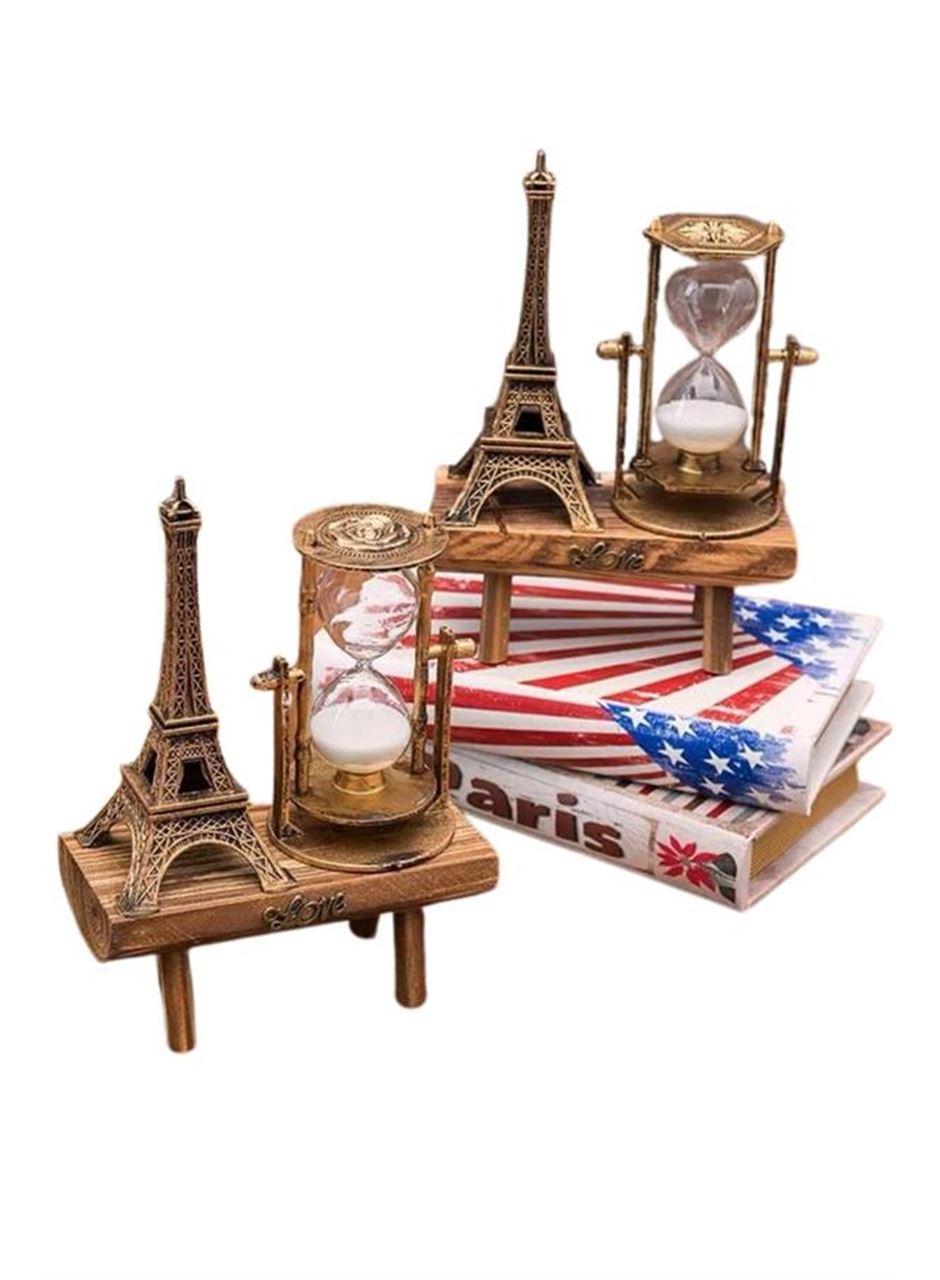 Masa Biblosu Dekoratif Süs Kum Saati Eyfel Kulesi Hediyelik Kum Saati
