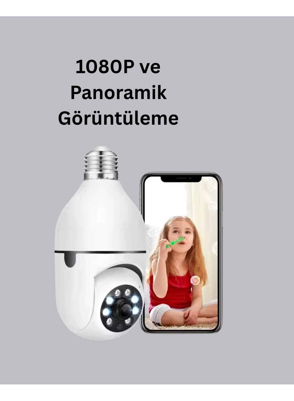 360° Panoramik Görüntüleme Sunan Ampul Tipi Güvenlik Kamerası
