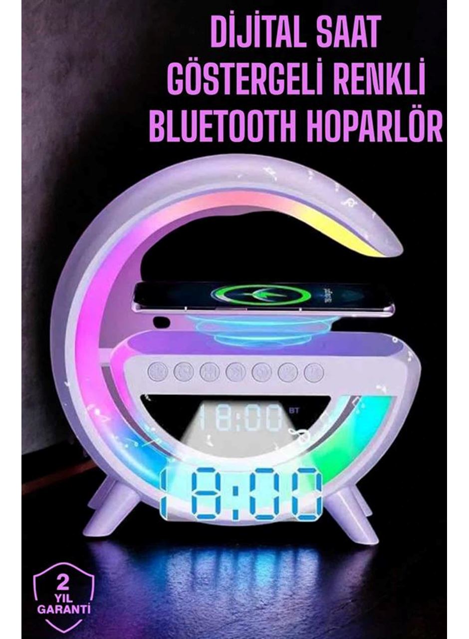 Android Uyumlu Akıllı Bluetooth Hoparlör Kablosuz Şarj Cihazı Standı