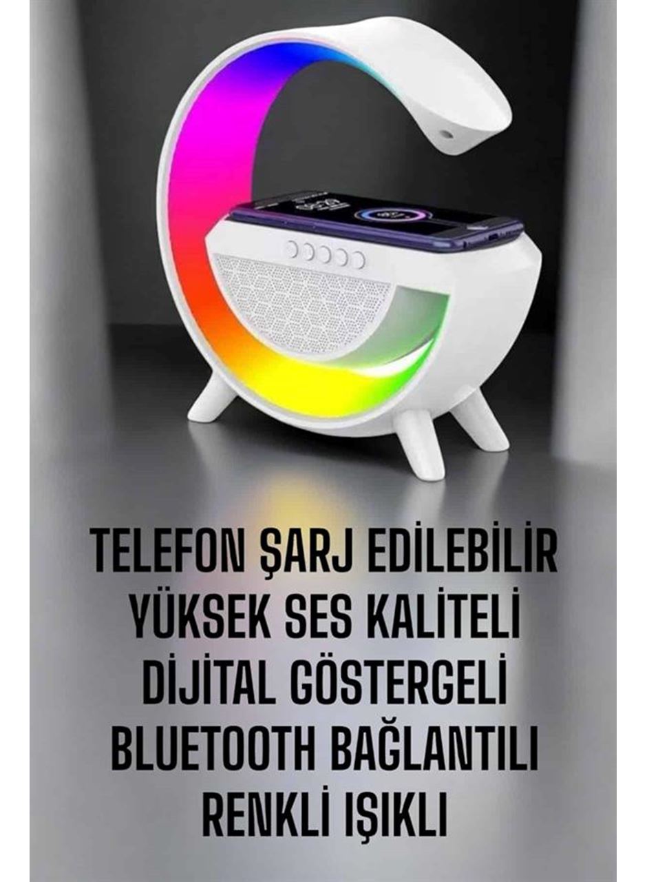 Android Uyumlu Akıllı Bluetooth Hoparlör Kablosuz Şarj Cihazı Standı