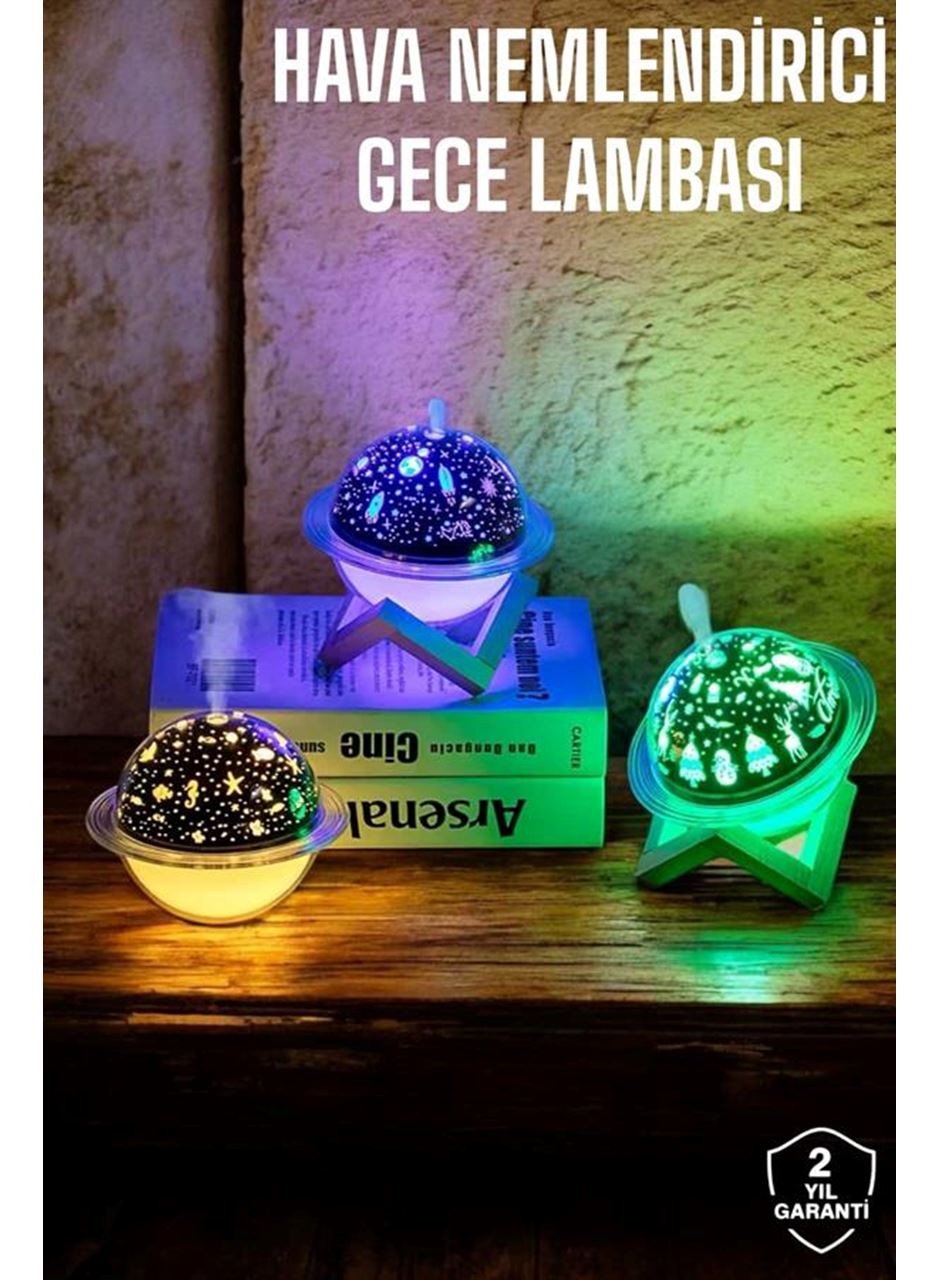 Hava Nemlendirici Masa ve Gece Lambası USB Projeksiyon Aromaterapi
