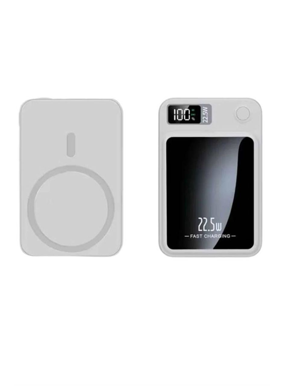 Taşınabilir Şarj Magsafe Powerbank 10.000 mAh Hızlı Şarj Led Göstergeli Kablosuz