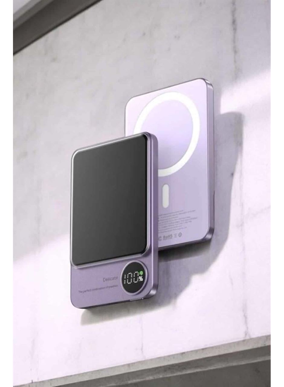 22.5W Magsafe Kablosuz Şarjlı Powerbank Dijital Ekran ve Hızlı Şarj