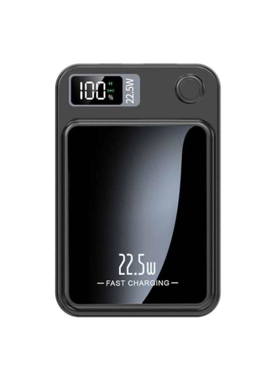 Taşınabilir Şarj Magsafe Powerbank 10.000 mAh Hızlı Şarj Led Göstergeli Kablosuz