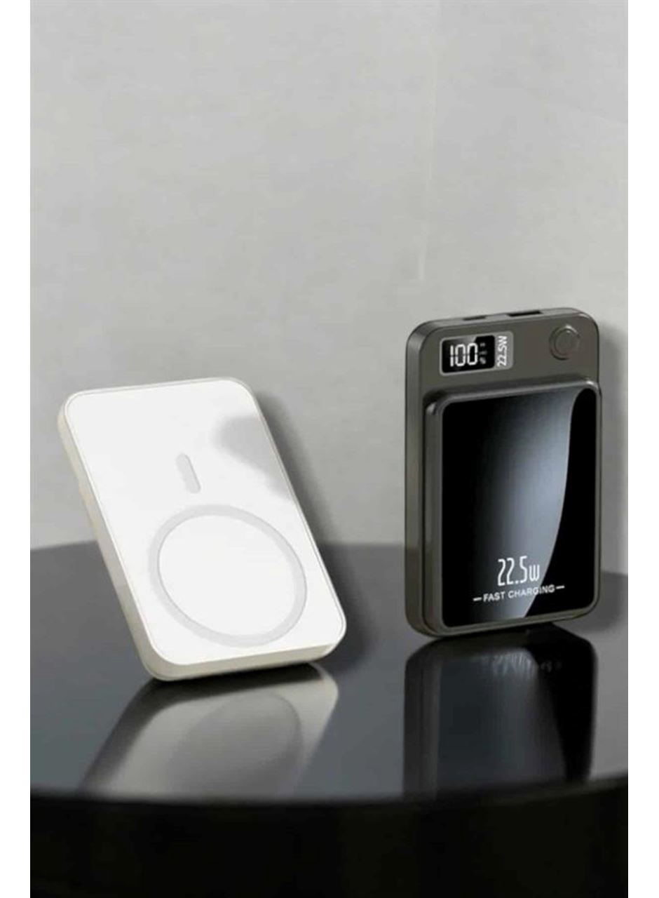 iOS Uyumlu 22.5W Hızlı Şarj Magsafe Powerbank Dijital Göstergeli 10.000 mAh