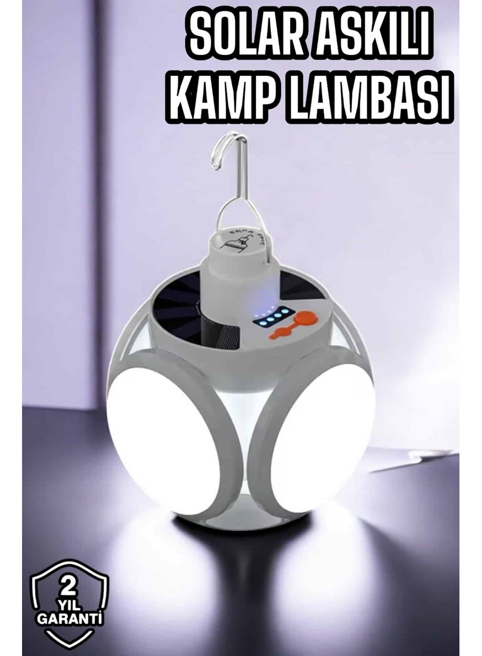 Güneş Enerjili Solar Aydınlatma Kamp Çadır Lambası Şarjlı Ampül Led Şarjlı El Feneri Işıldak