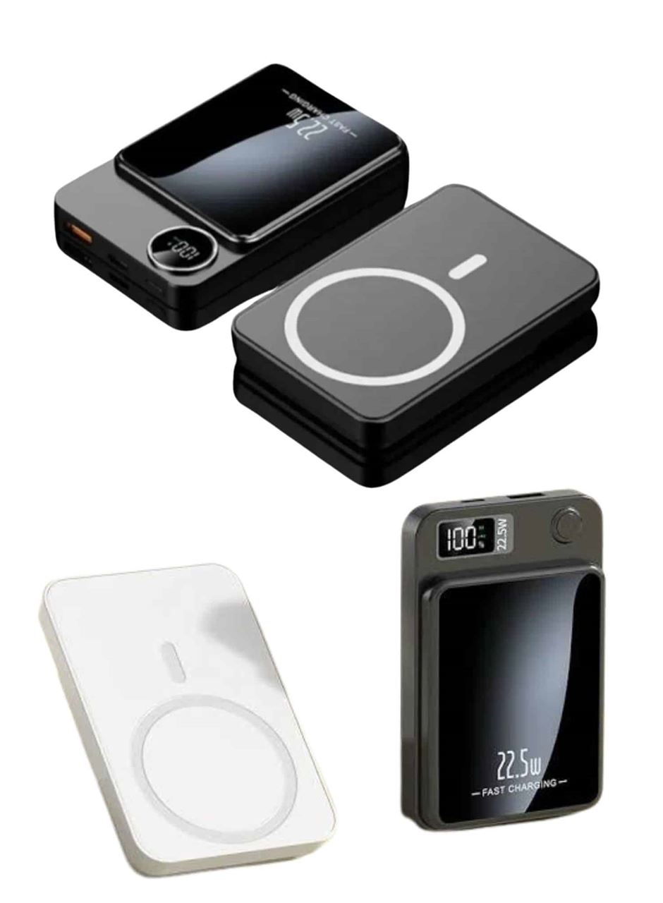 Taşınabilir Şarj Magsafe Powerbank 10.000 mAh Hızlı Şarj Led Göstergeli Kablosuz