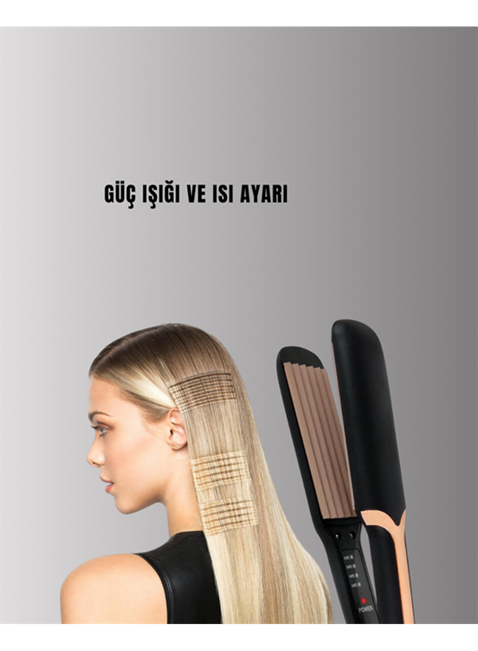 DP-134 Saç Tost Makinesi 220°C Isı Ayarlı, 360° Dönebilen Kablo