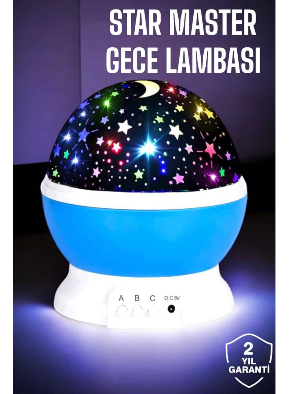 Yıldızlı Gökyüzü Projeksiyon Gece Lambası Hareketli Işık Şovu