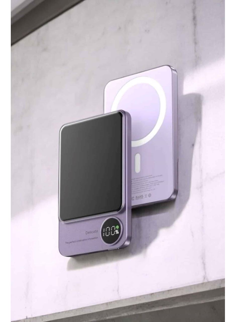 22.5W Magsafe Kablosuz Şarjlı Powerbank Dijital Ekran ve Hızlı Şarj