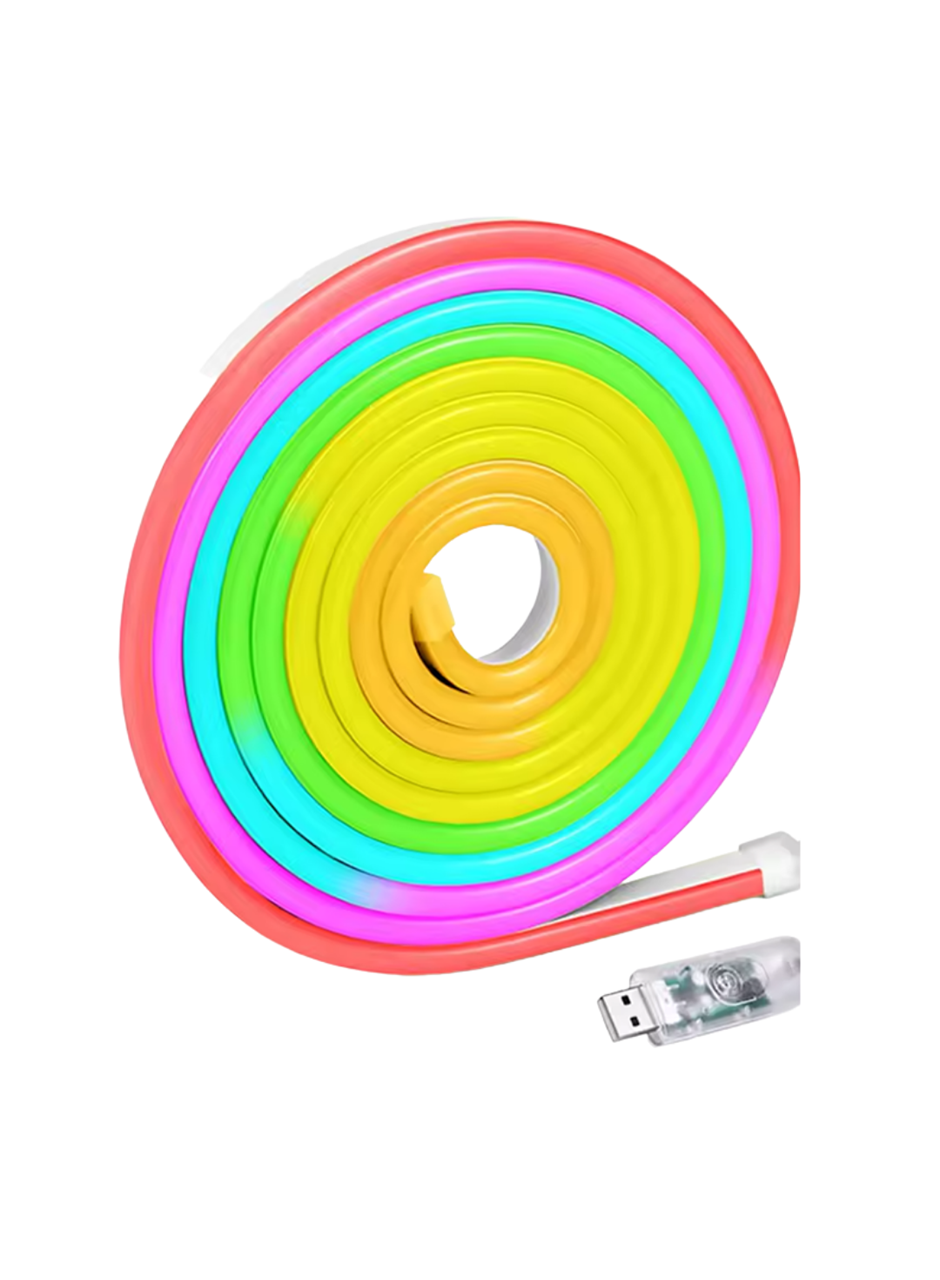 RGB Akıllı LED Neon Şerit Işık 3 Metre Uzaktan Kumandalı ve Telefon Kontrollü Renkli Aydınlatma