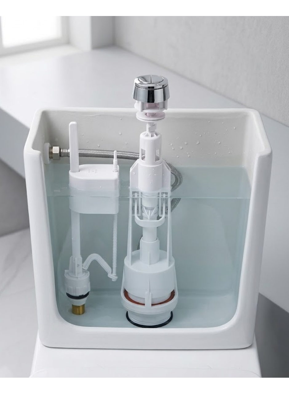 Vitrifiye Rezervuar İç Takımı Basmalı Mekanizma Alt Girişli Sessiz Dolum Sistemi