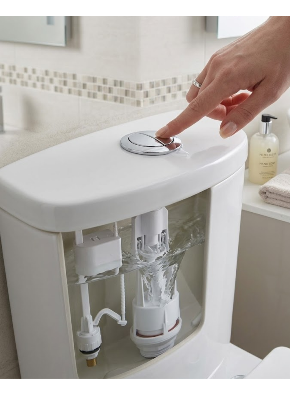 Klozet Rezervuar İç Takımı Basmalı Sistem Ayarlanabilir Şamandıralı Su Tahliye Mekanizması