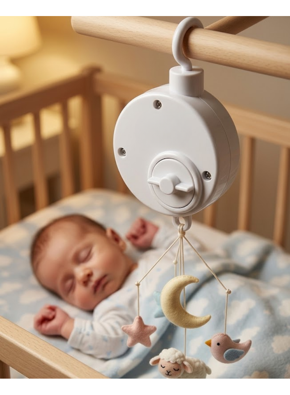Pratik Bebek Uyutucu Müzikli Mekanik Müzik Kutusu Asılabilir Bebek Aksesuarı