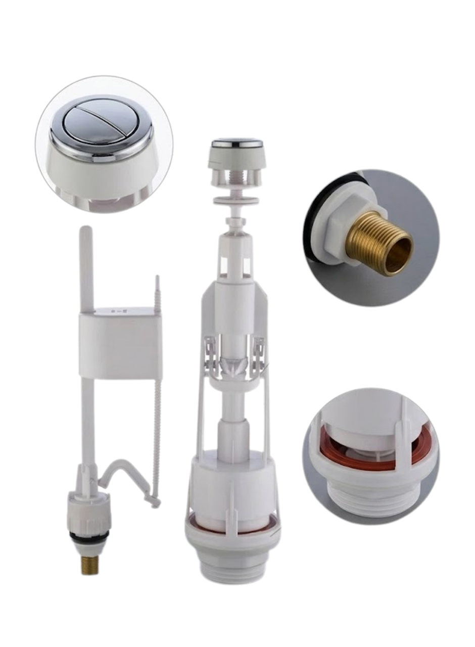 Basmalı Rezervuar İç Takımı Alt Girişli Sessiz Su Dolumlu Klozet İç Mekanizma Seti